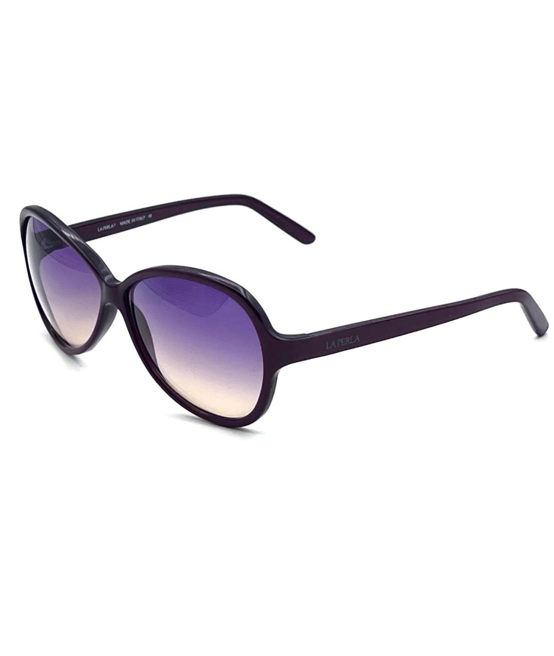 LA PERLA Бордовые пластиковые солнцезащитные очки, фото 2