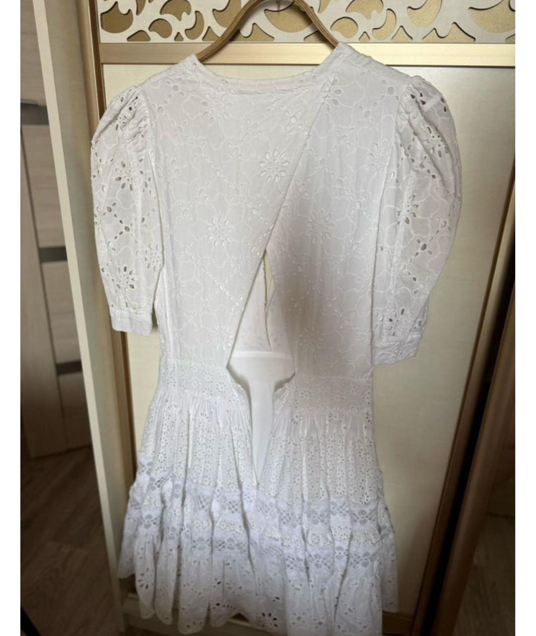 MAJE Белое хлопковое повседневное платье, фото 2