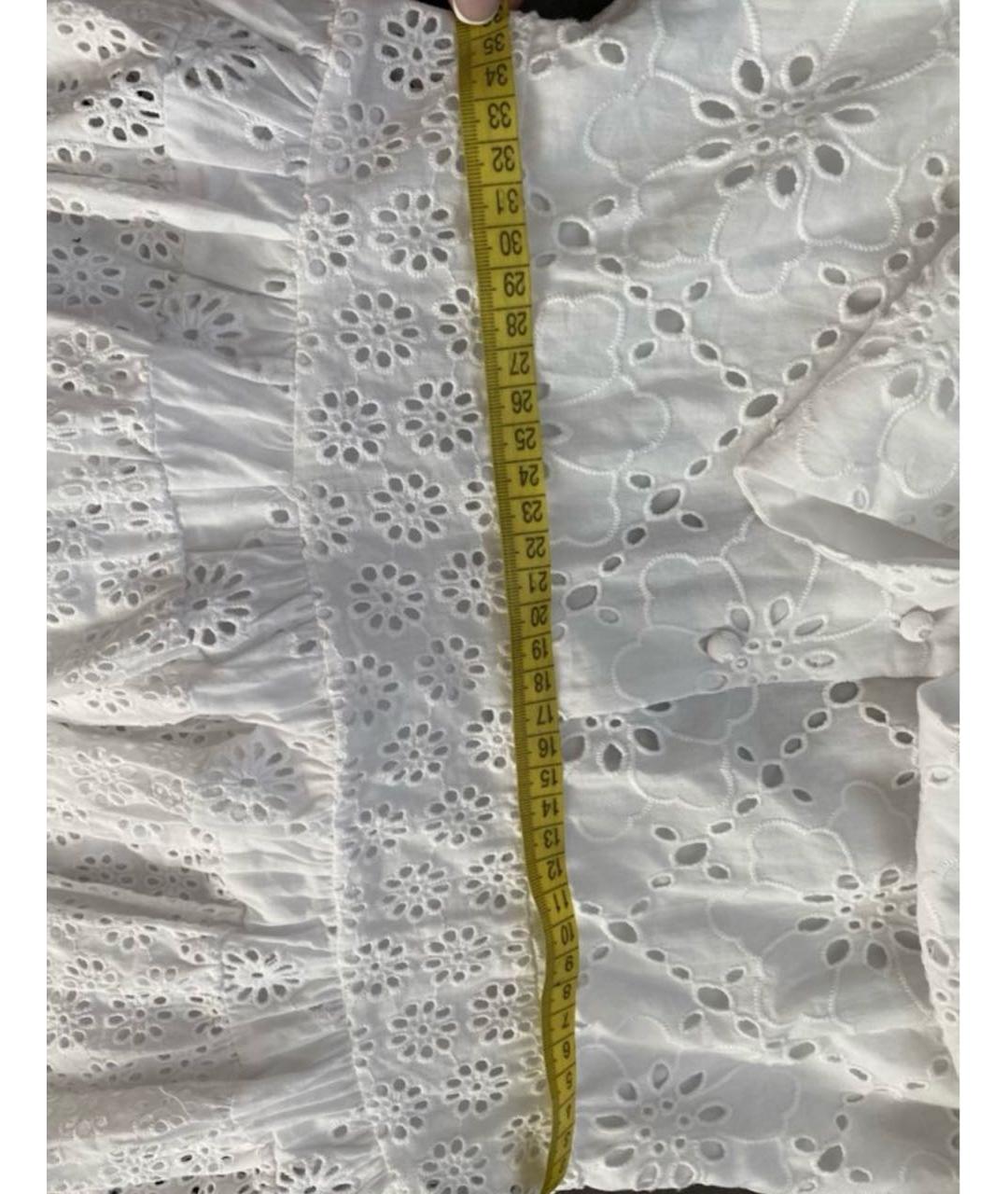 MAJE Белое хлопковое повседневное платье, фото 8