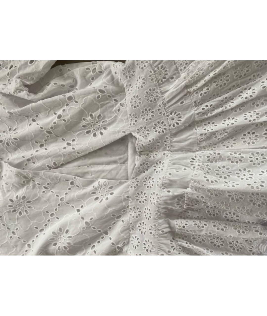 MAJE Белое хлопковое повседневное платье, фото 4