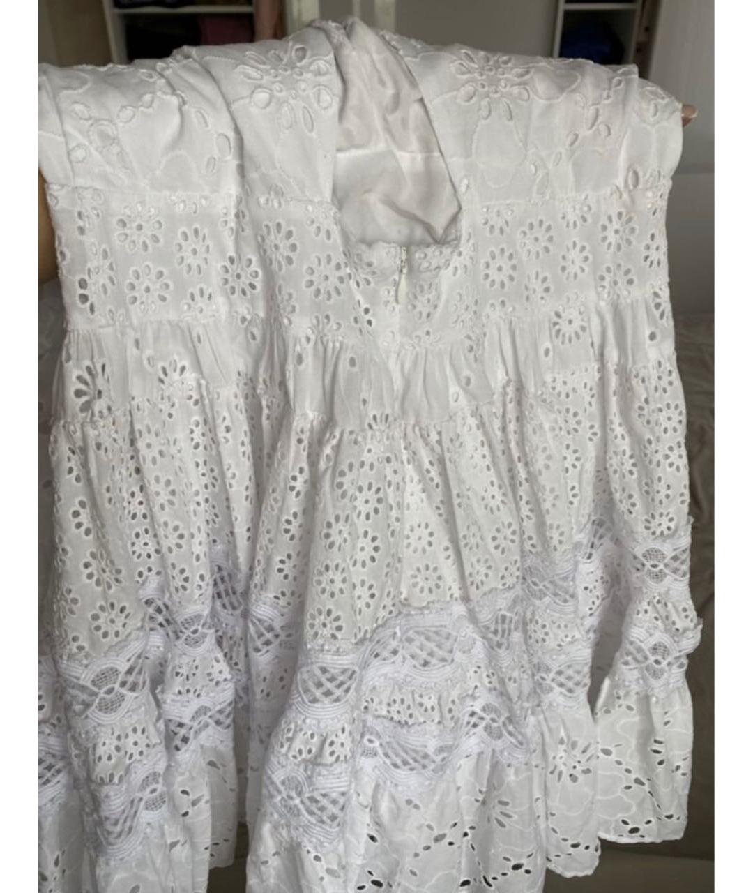 MAJE Белое хлопковое повседневное платье, фото 7