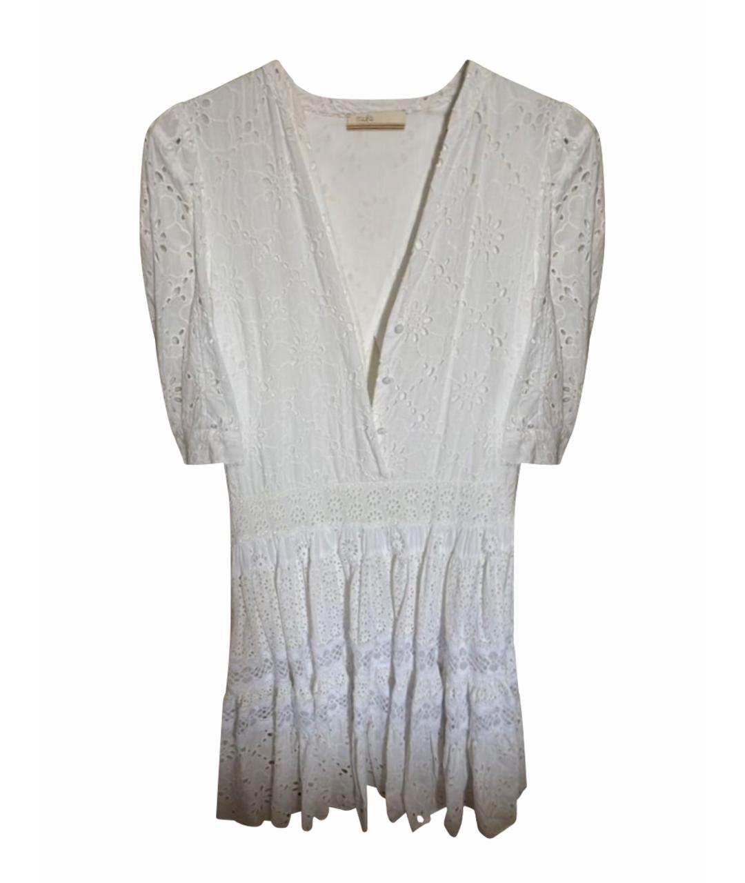 MAJE Белое хлопковое повседневное платье, фото 1