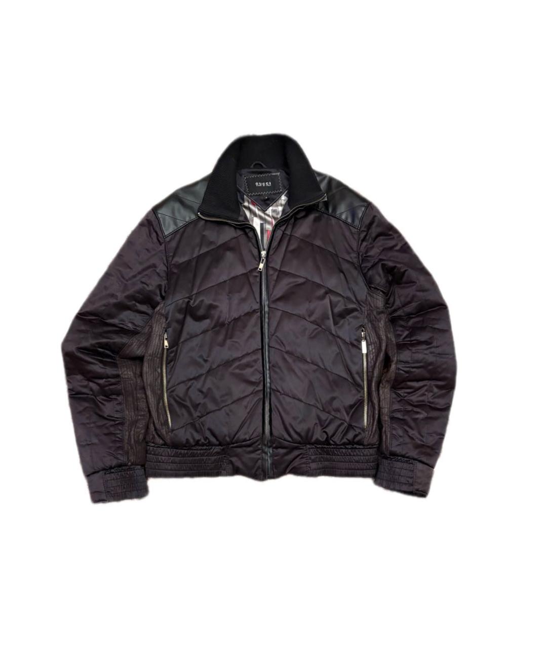 GUCCI Черная полиуретановая куртка, фото 7