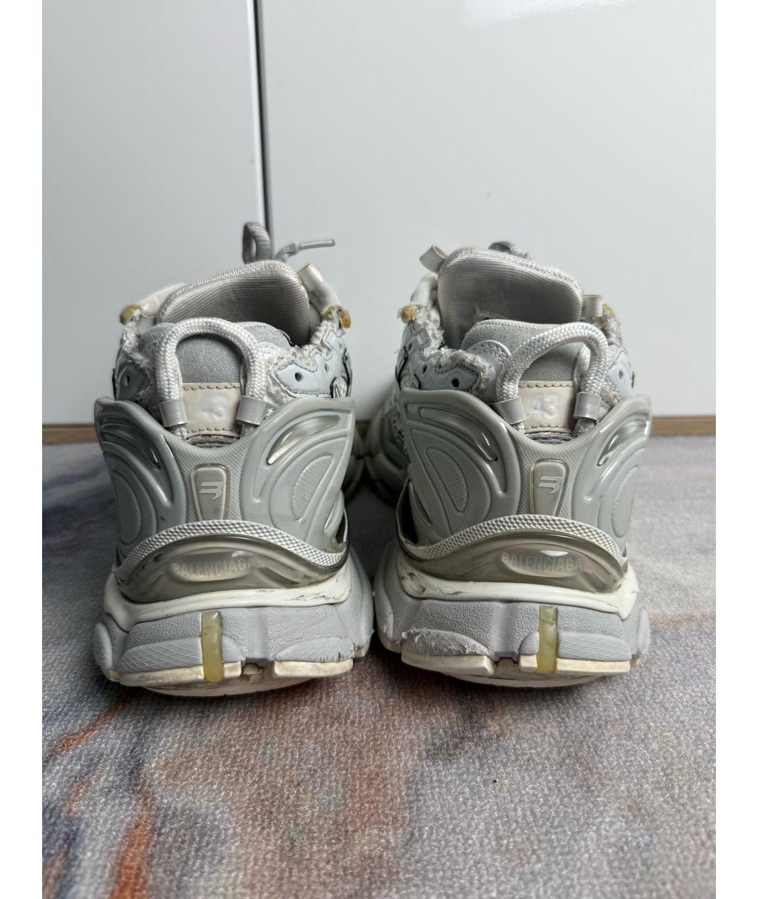 BALENCIAGA Серебряные синтетические низкие кроссовки / кеды, фото 3