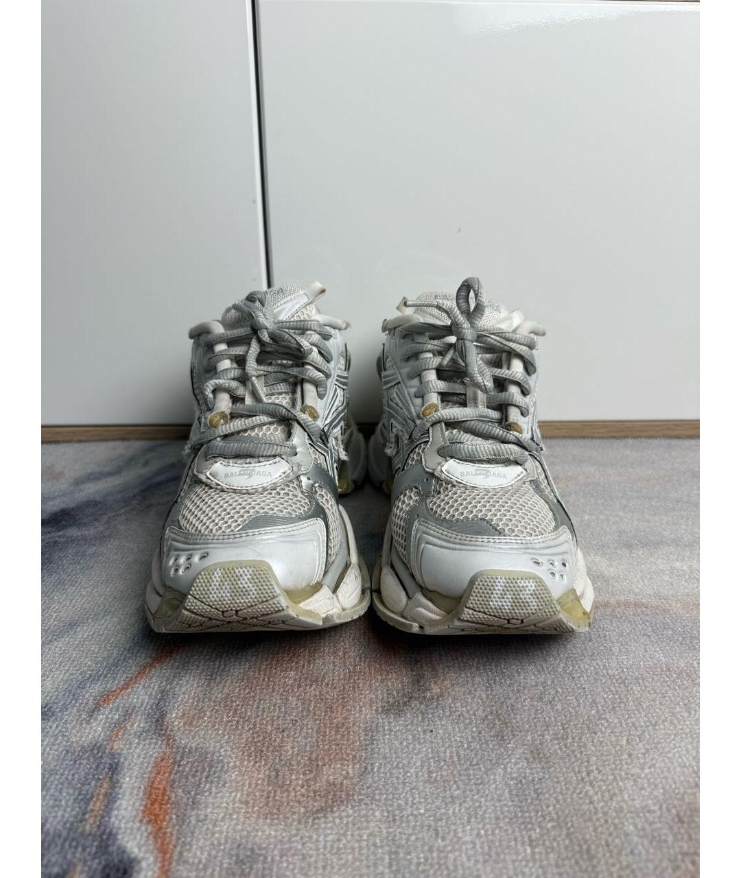 BALENCIAGA Серебряные синтетические низкие кроссовки / кеды, фото 2