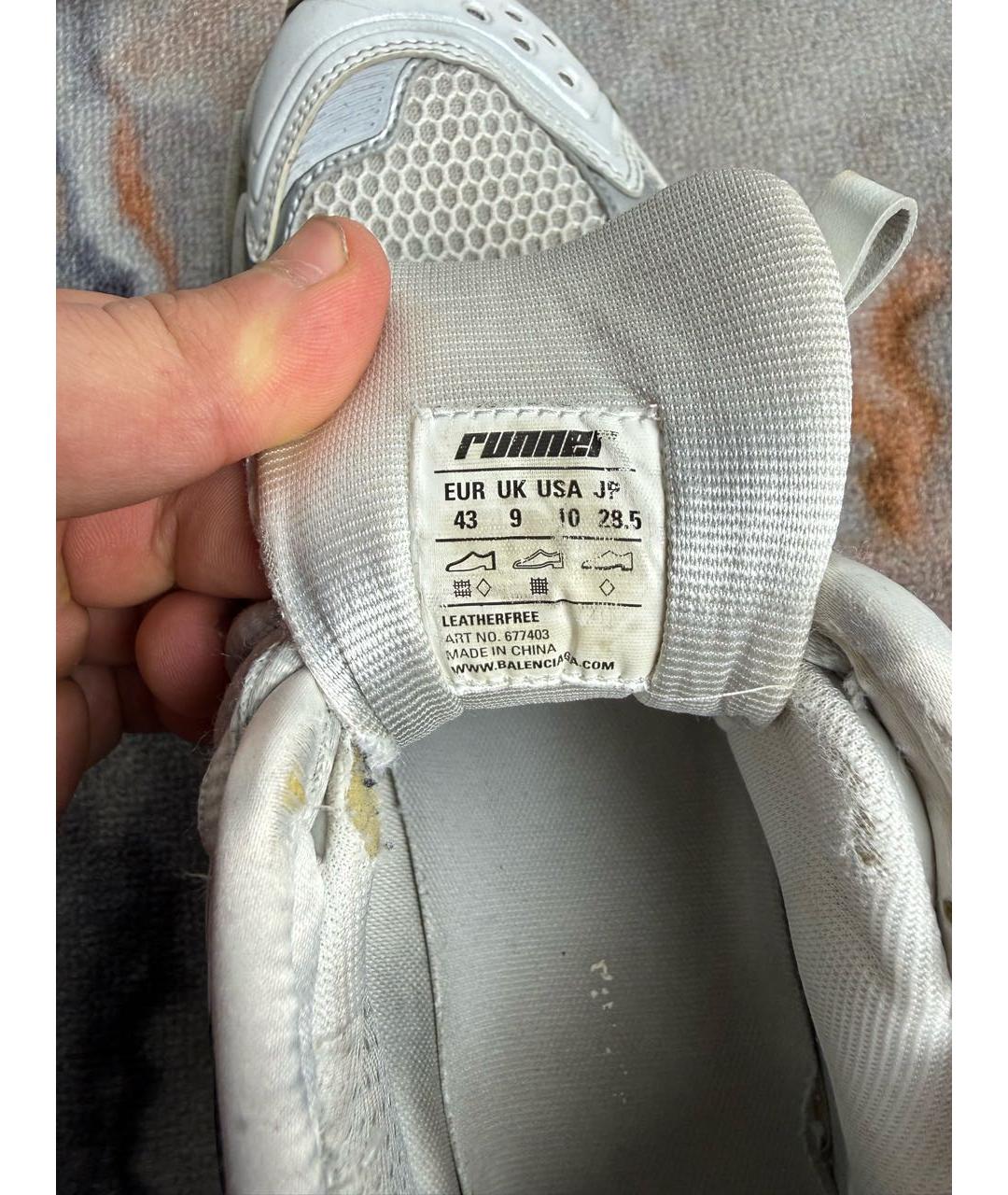 BALENCIAGA Серебряные синтетические низкие кроссовки / кеды, фото 5
