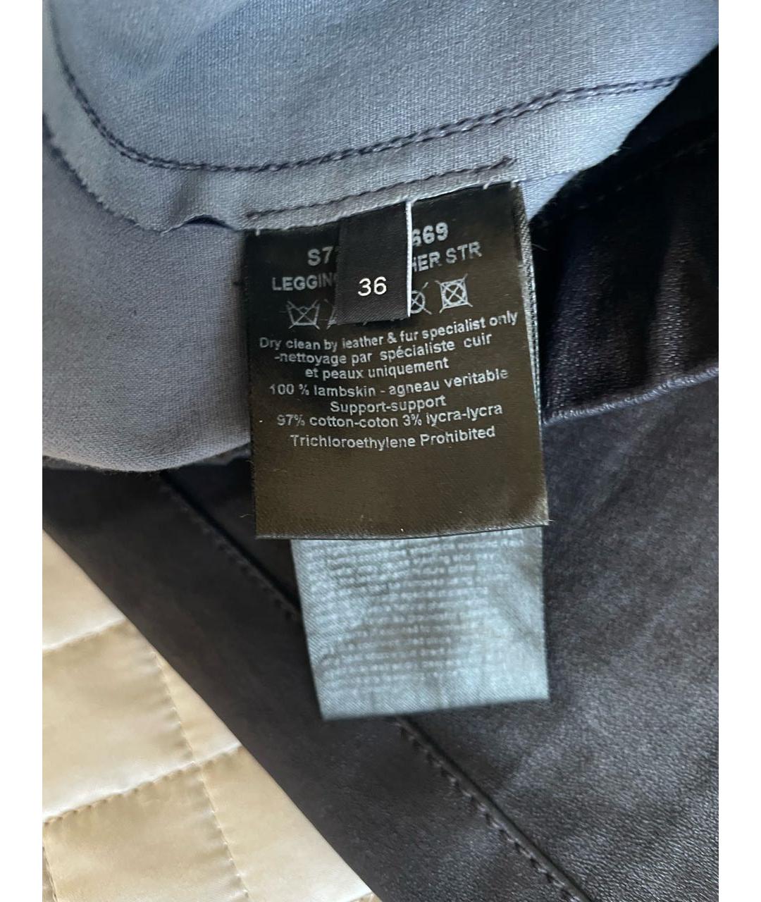 JOSEPH Темно-синие кожаные леггинсы и велосипедки, фото 6