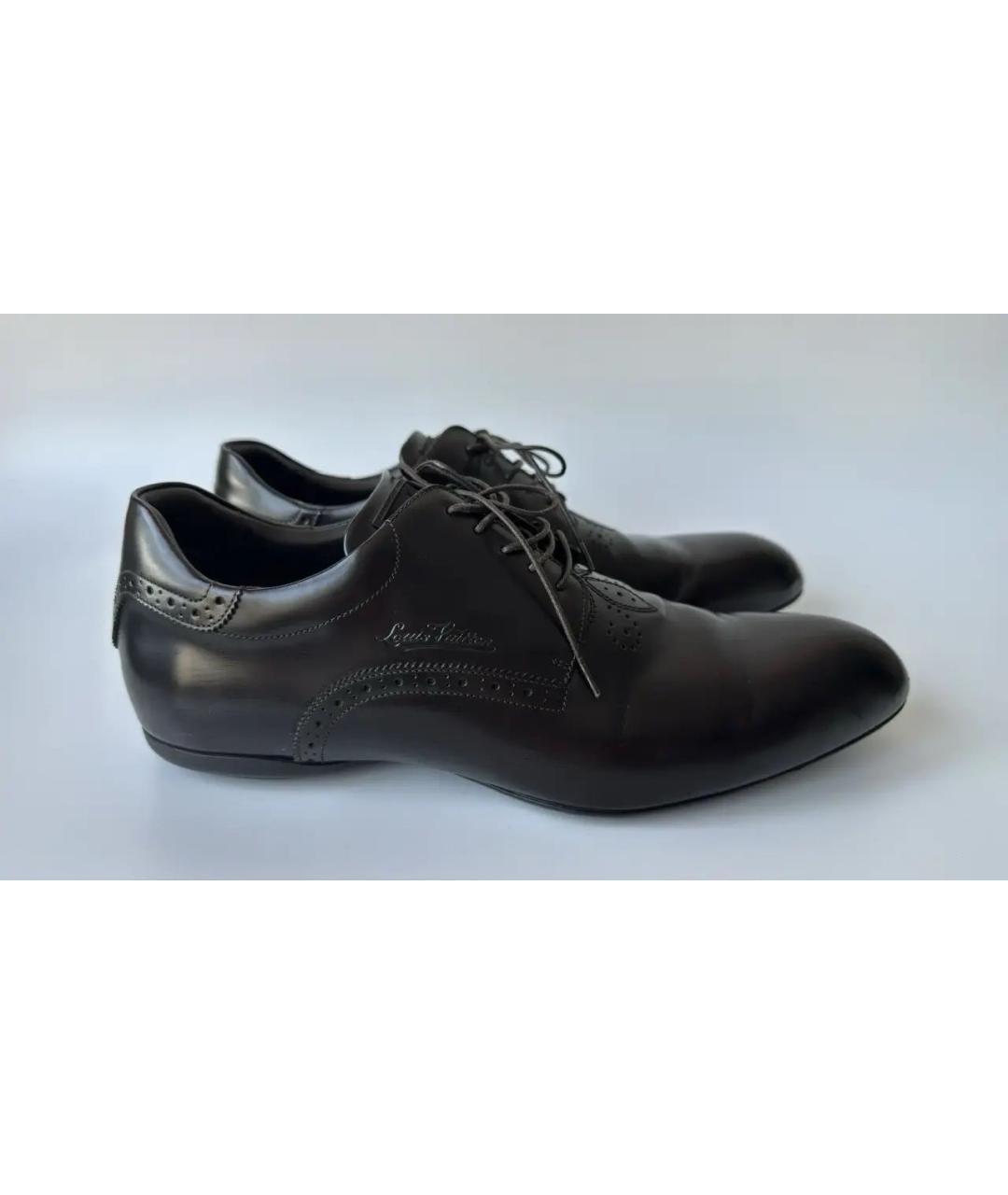 LOUIS VUITTON Коричневые кожаные туфли, фото 9