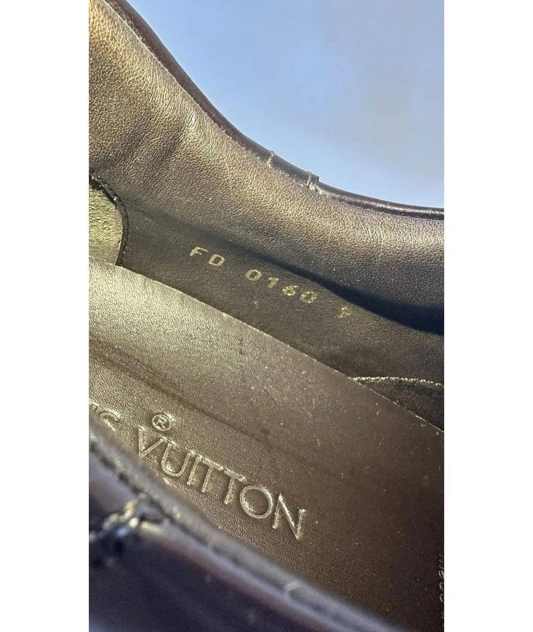 LOUIS VUITTON Коричневые кожаные туфли, фото 7