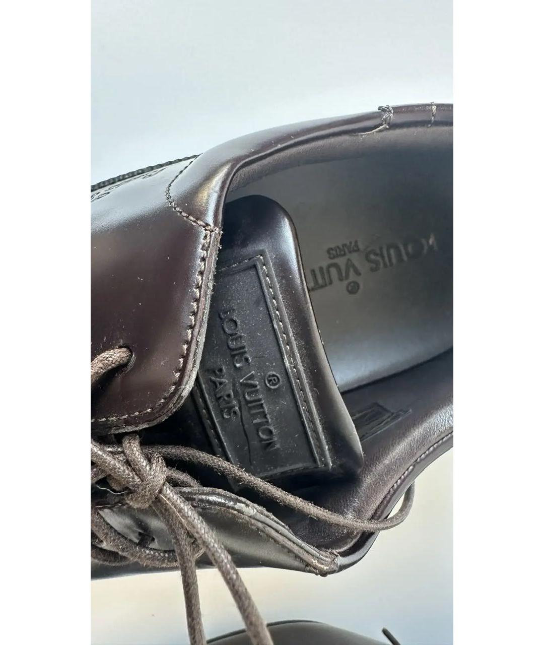 LOUIS VUITTON Коричневые кожаные туфли, фото 3