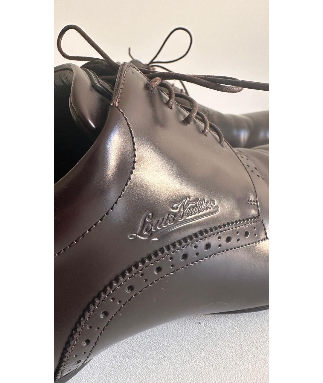 LOUIS VUITTON Коричневые кожаные туфли, фото 8