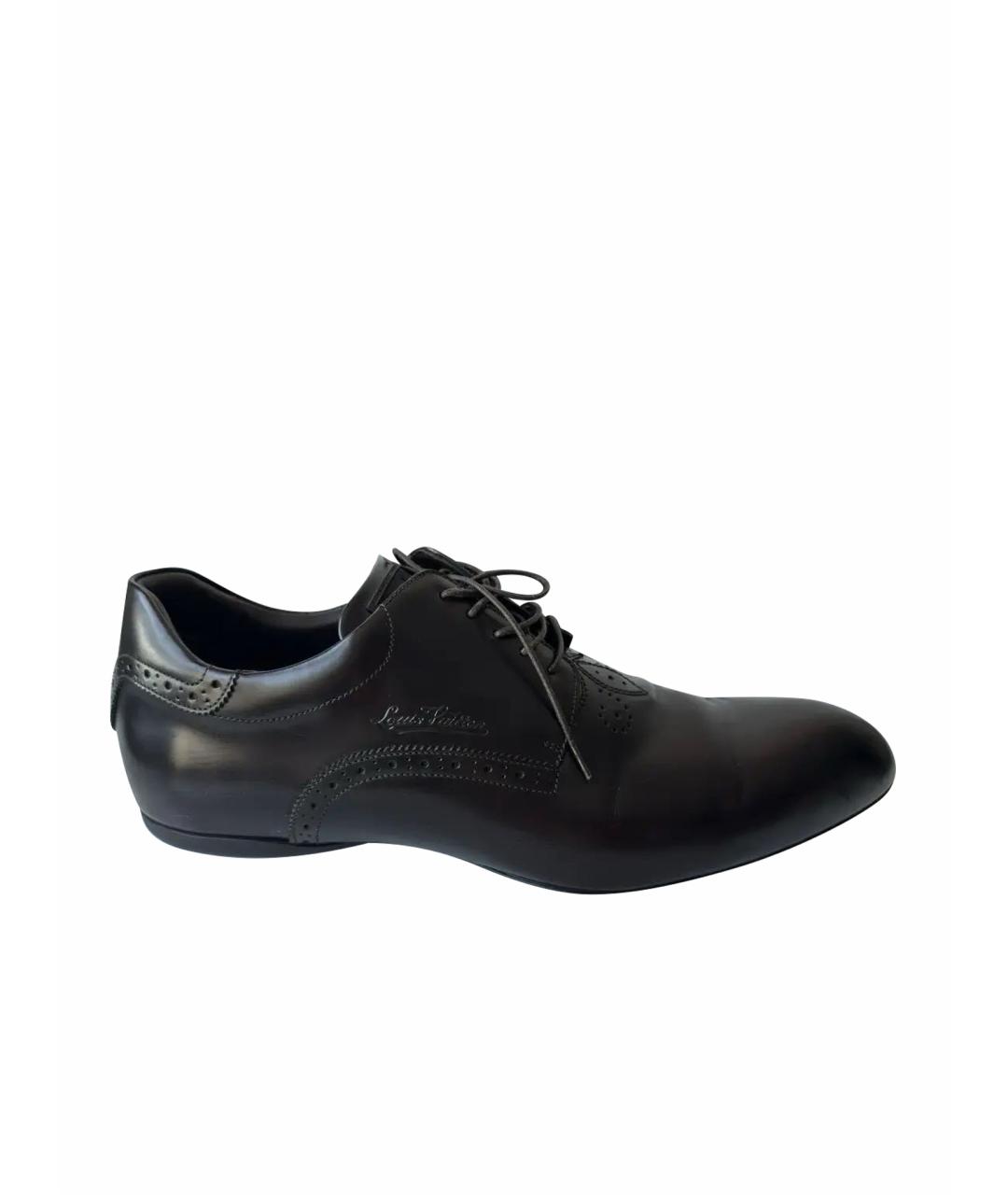 LOUIS VUITTON Коричневые кожаные туфли, фото 1