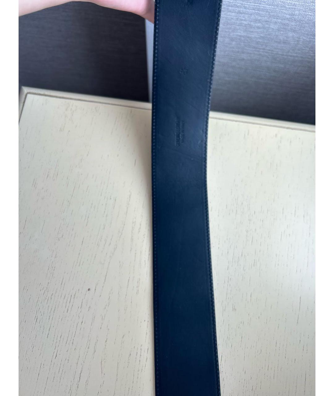 ETRO Черный кожаный ремень, фото 6