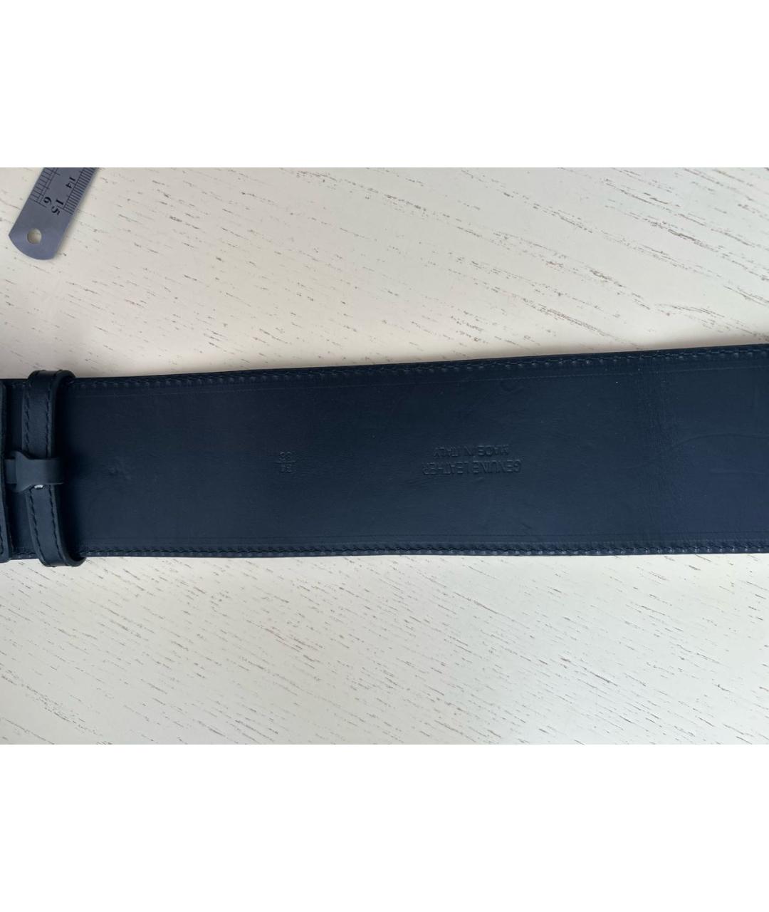 ETRO Черный кожаный ремень, фото 3