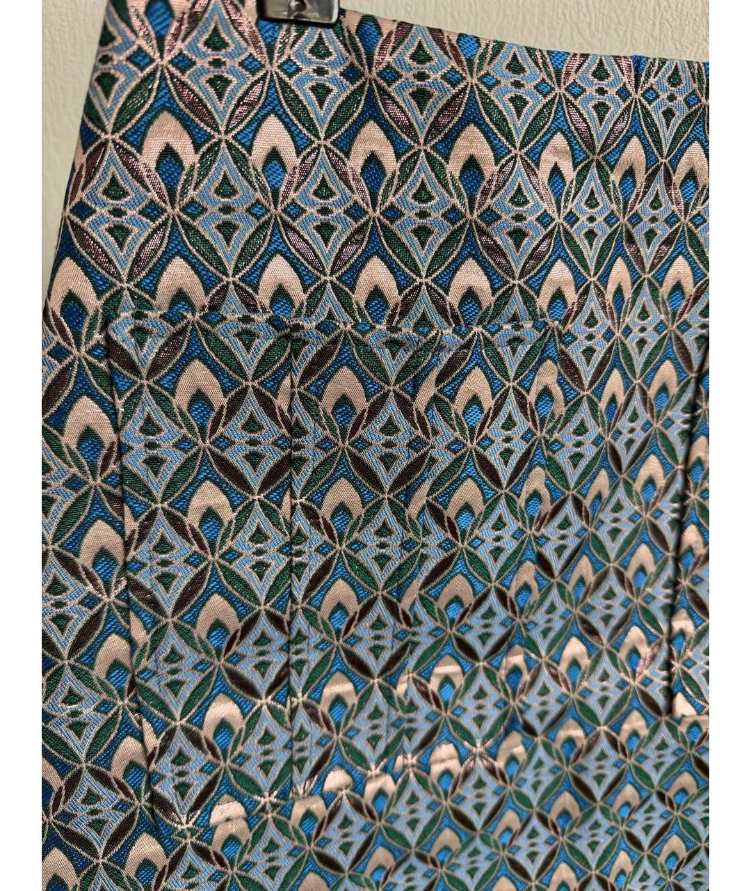 MAJE Синяя ацетатная юбка мини, фото 4