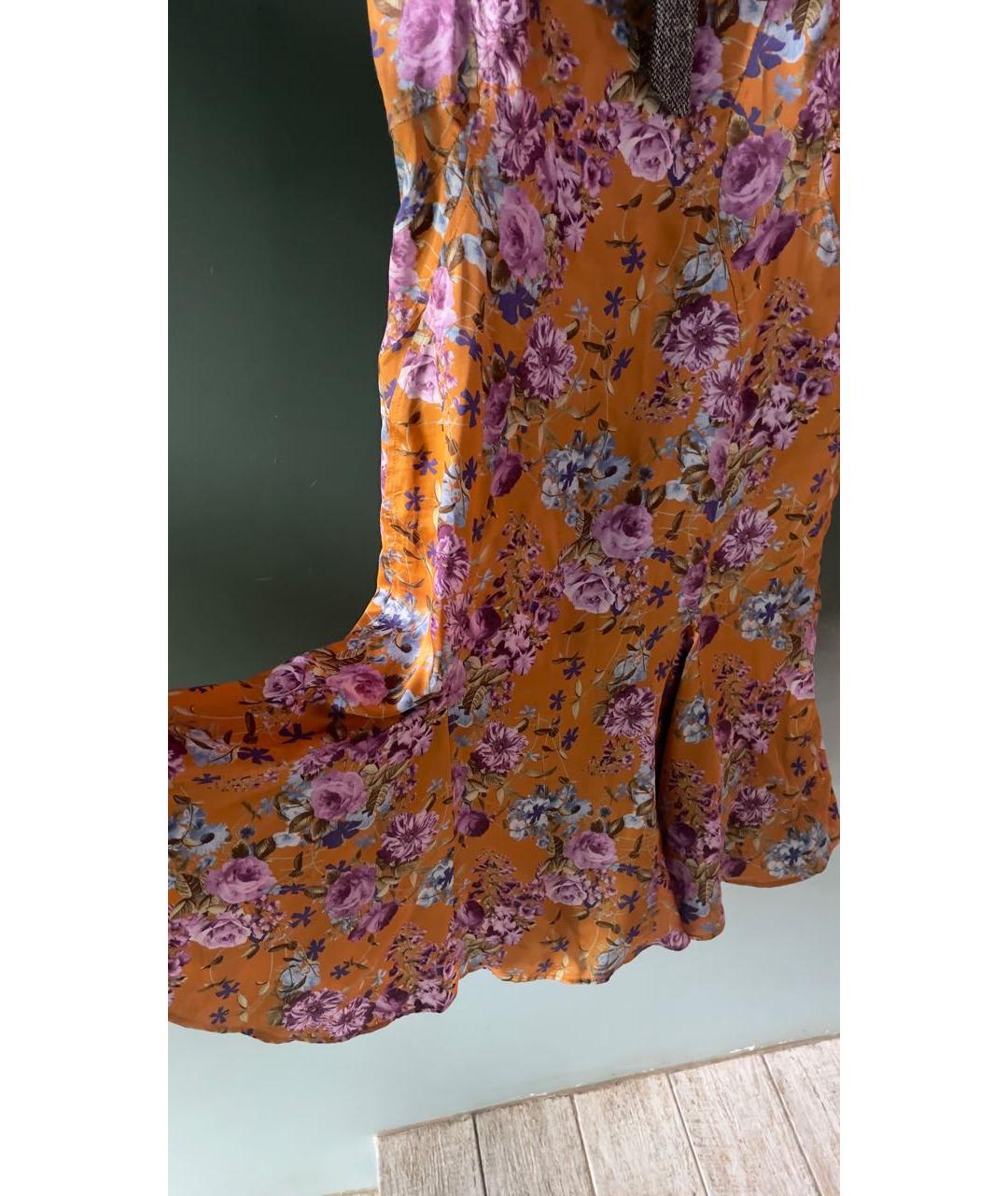 DOLCE&GABBANA Горчичное шелковое платье, фото 6