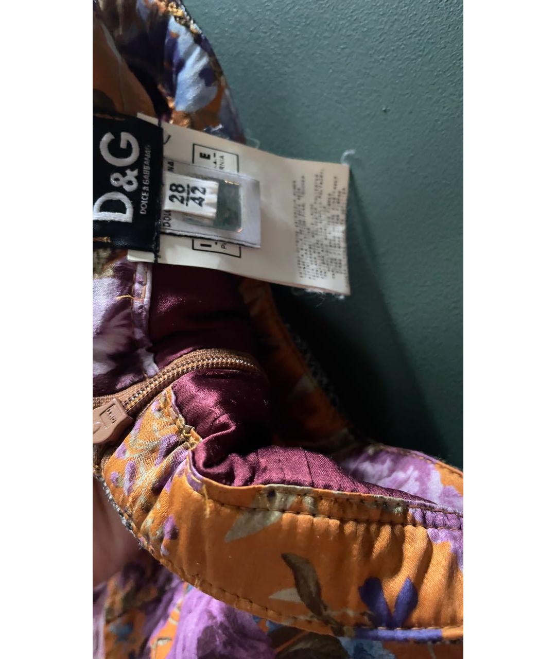 DOLCE&GABBANA Горчичное шелковое платье, фото 5