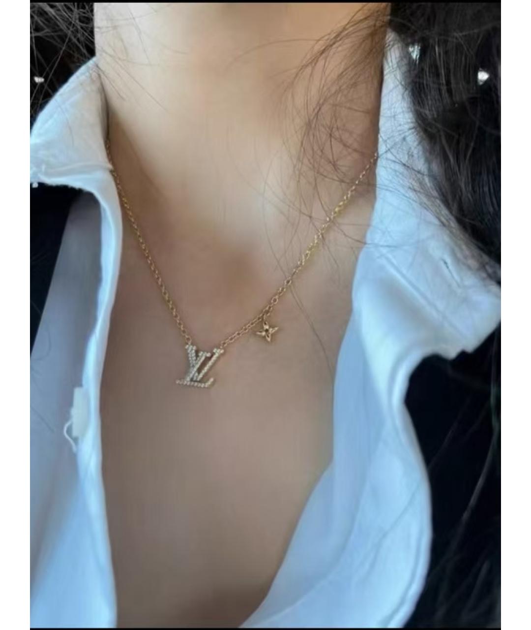 LOUIS VUITTON Золотое металлическое колье, фото 4