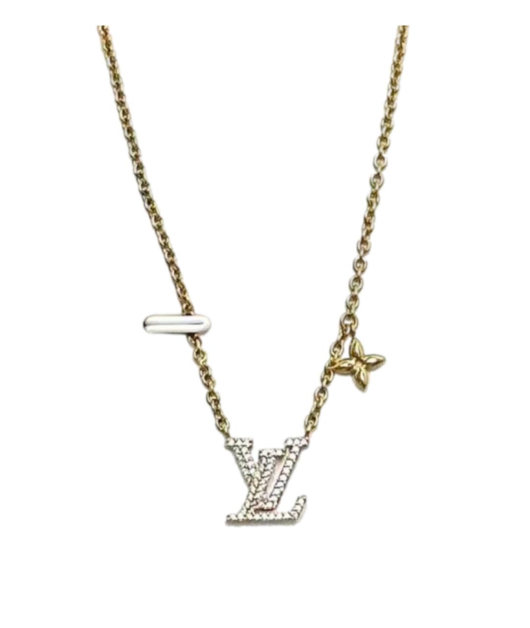 LOUIS VUITTON Золотое металлическое колье, фото 1