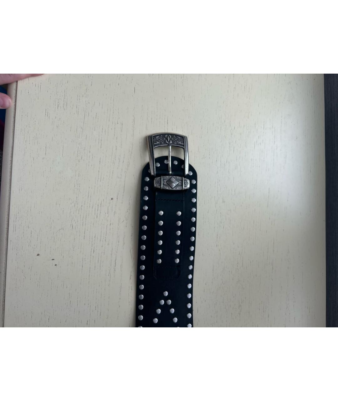 ETRO Черный кожаный ремень, фото 2