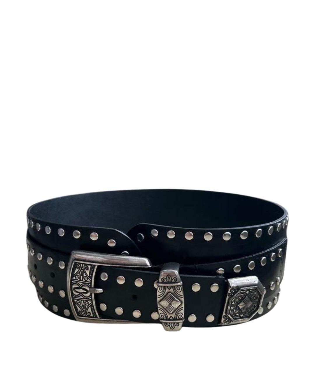 ETRO Черный кожаный ремень, фото 1