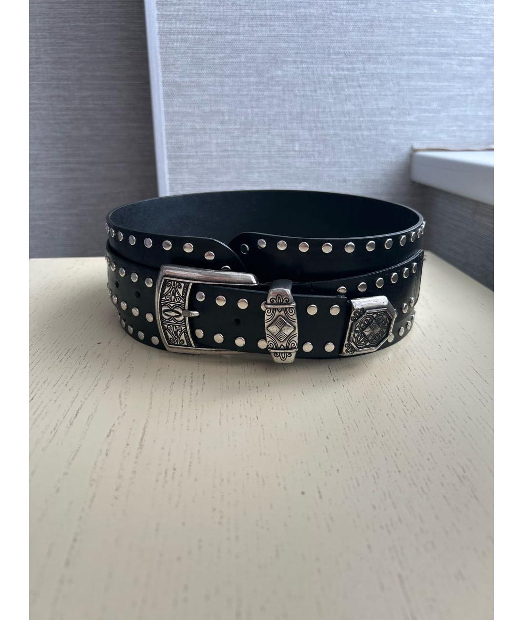 ETRO Черный кожаный ремень, фото 5