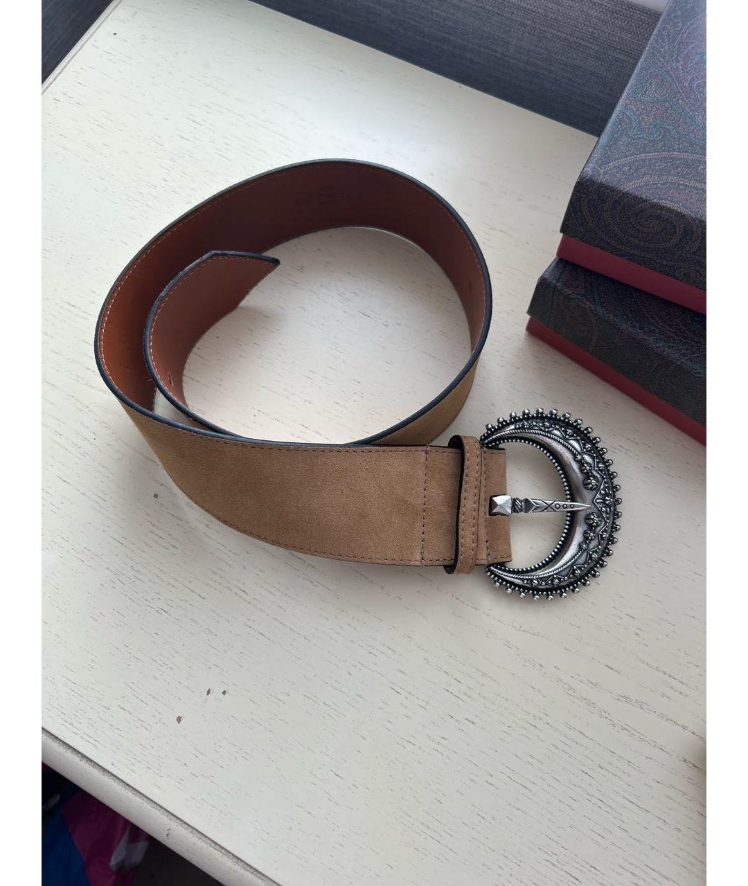ETRO Коричневый кожаный ремень, фото 2