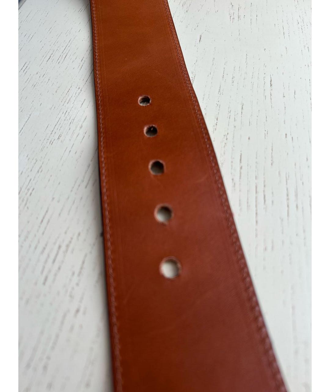 ETRO Коричневый кожаный ремень, фото 6