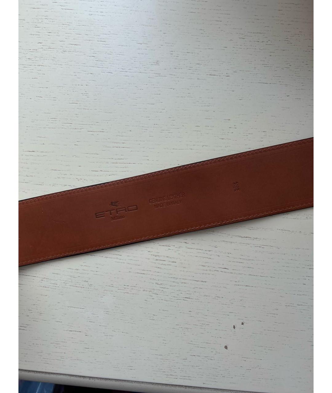 ETRO Коричневый кожаный ремень, фото 3