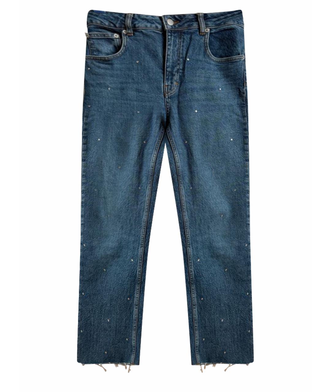 MAJE Темно-синие хлопковые прямые джинсы, фото 1