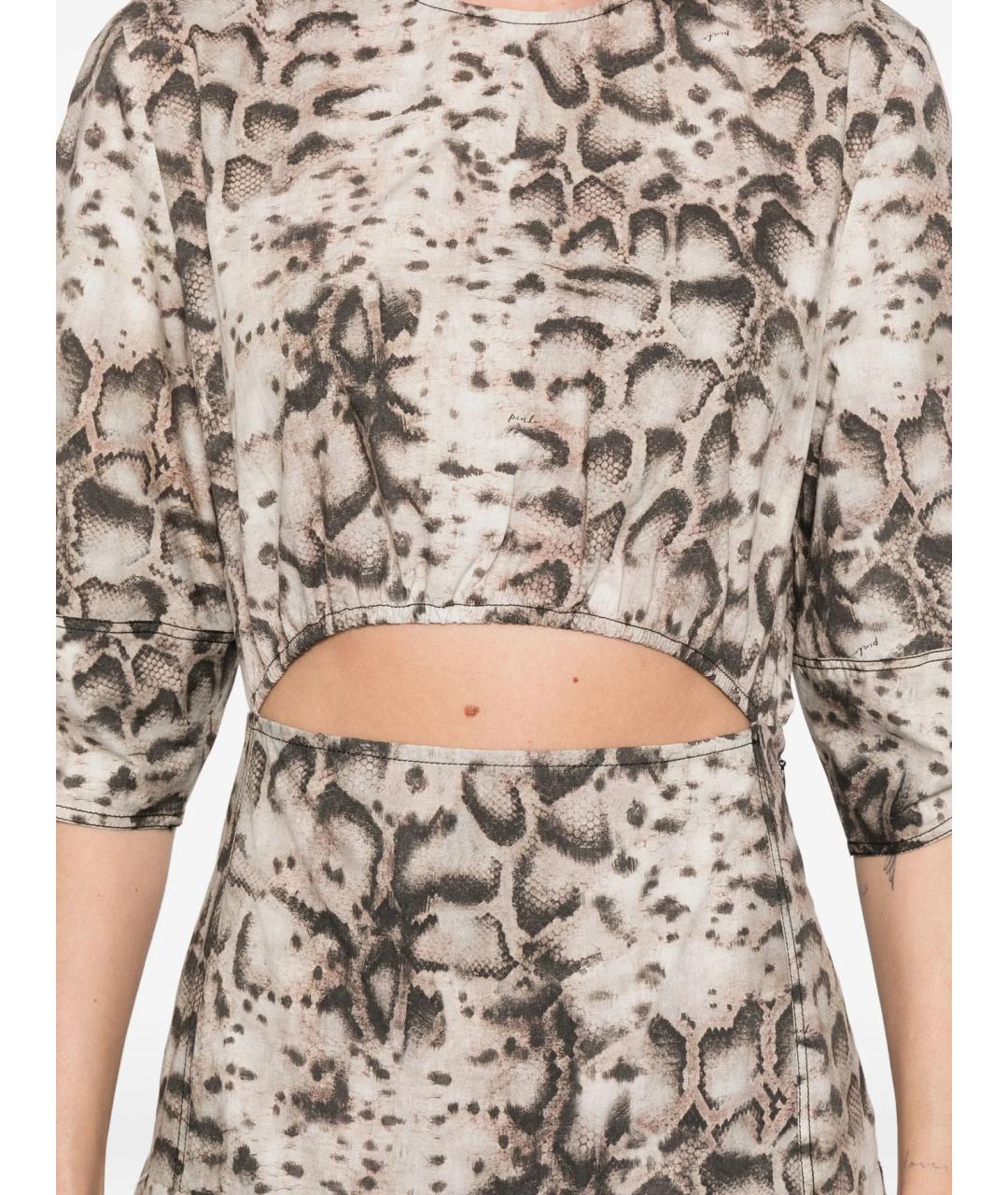 PINKO Мульти хлопковое повседневное платье, фото 5