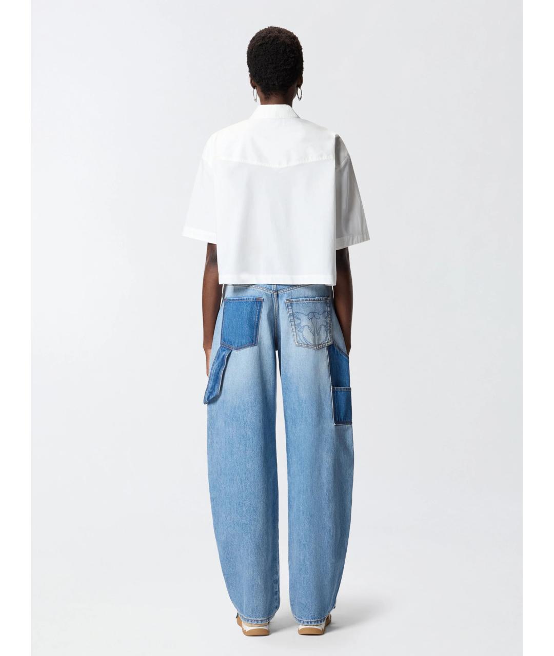 PINKO Белая хлопковая рубашка, фото 4