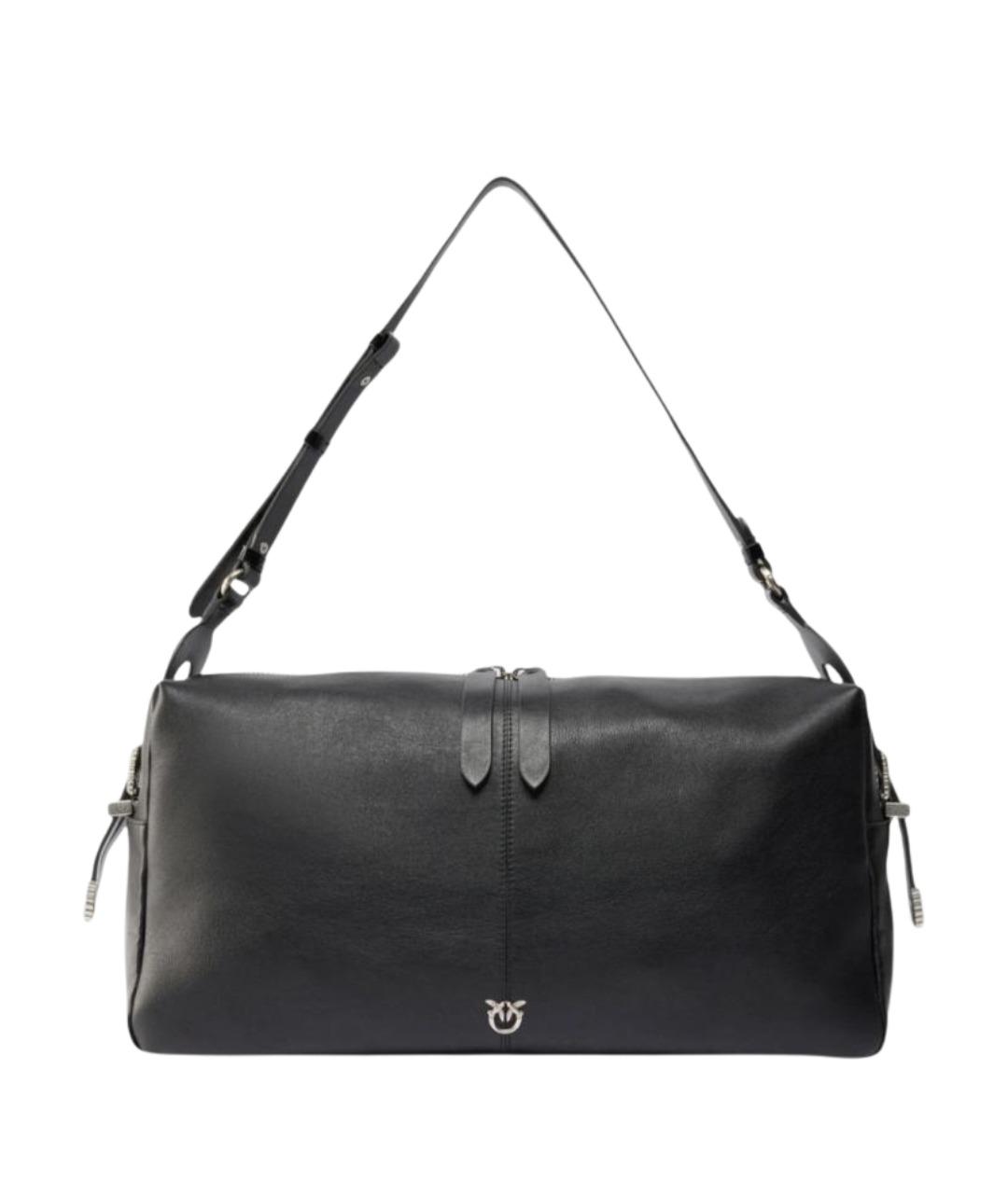 PINKO Черная кожаная сумка через плечо, фото 1