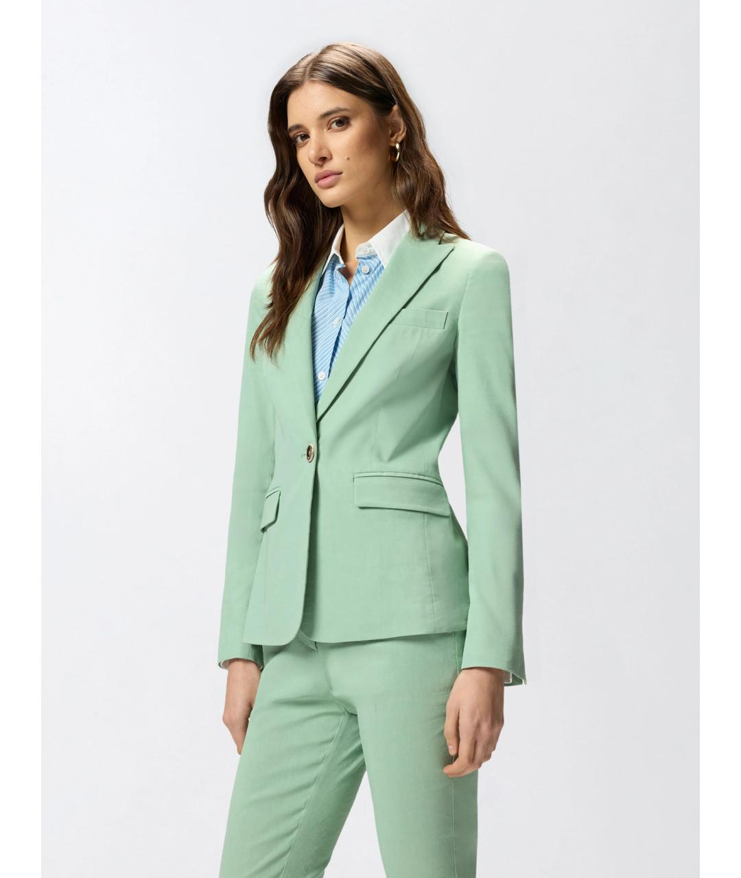 PINKO Зеленый льняной жакет/пиджак, фото 3