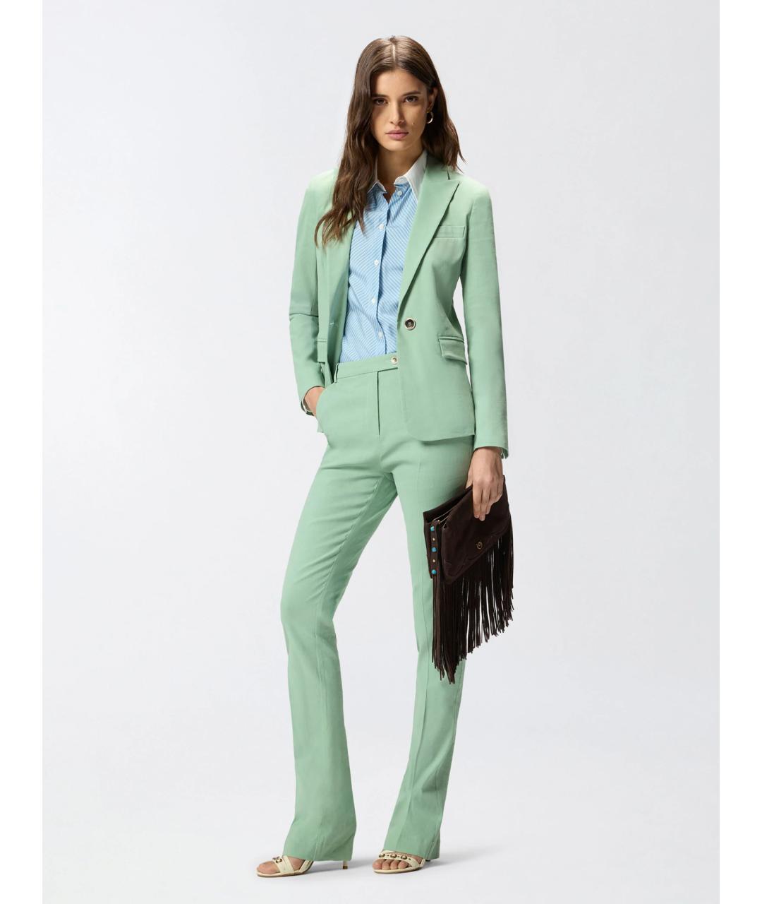 PINKO Зеленый льняной жакет/пиджак, фото 2