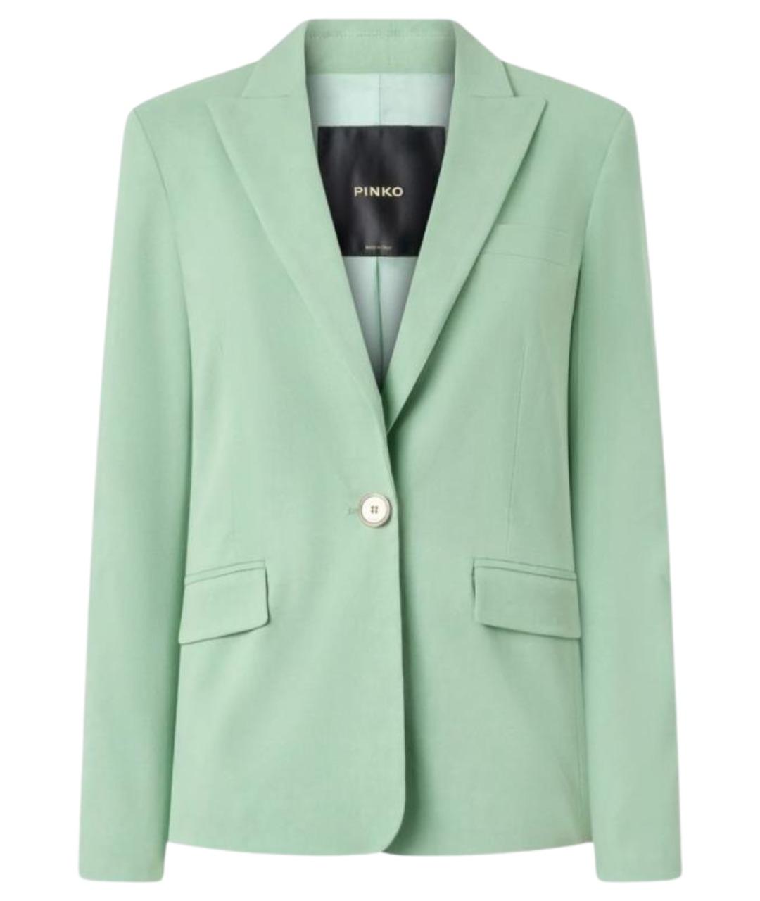 PINKO Зеленый льняной жакет/пиджак, фото 1