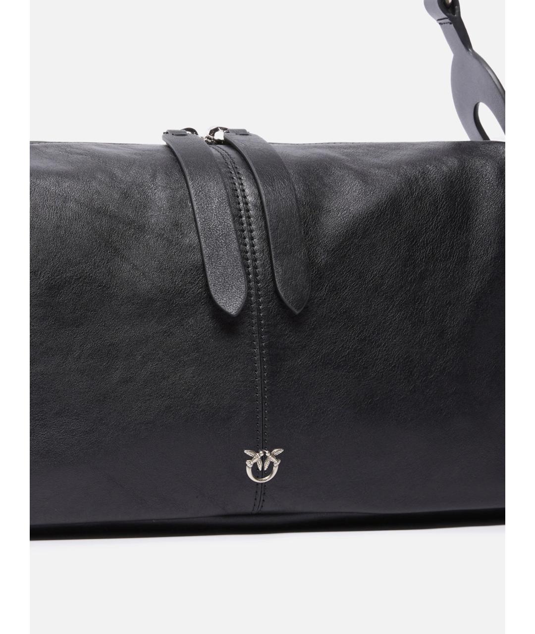 PINKO Черная кожаная сумка через плечо, фото 2