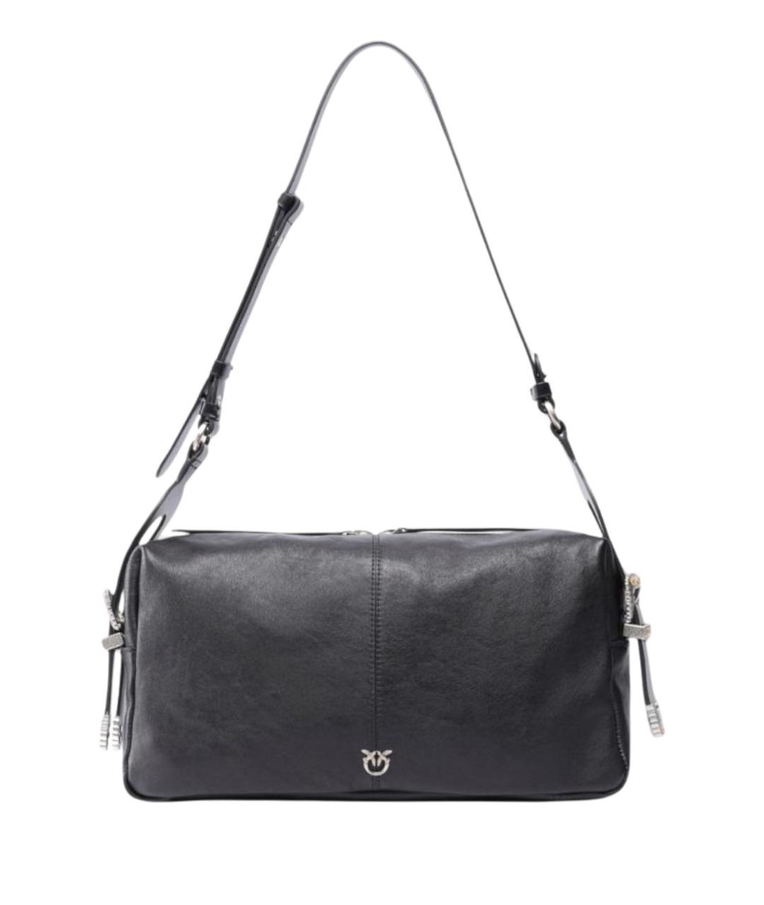 PINKO Черная кожаная сумка через плечо, фото 1