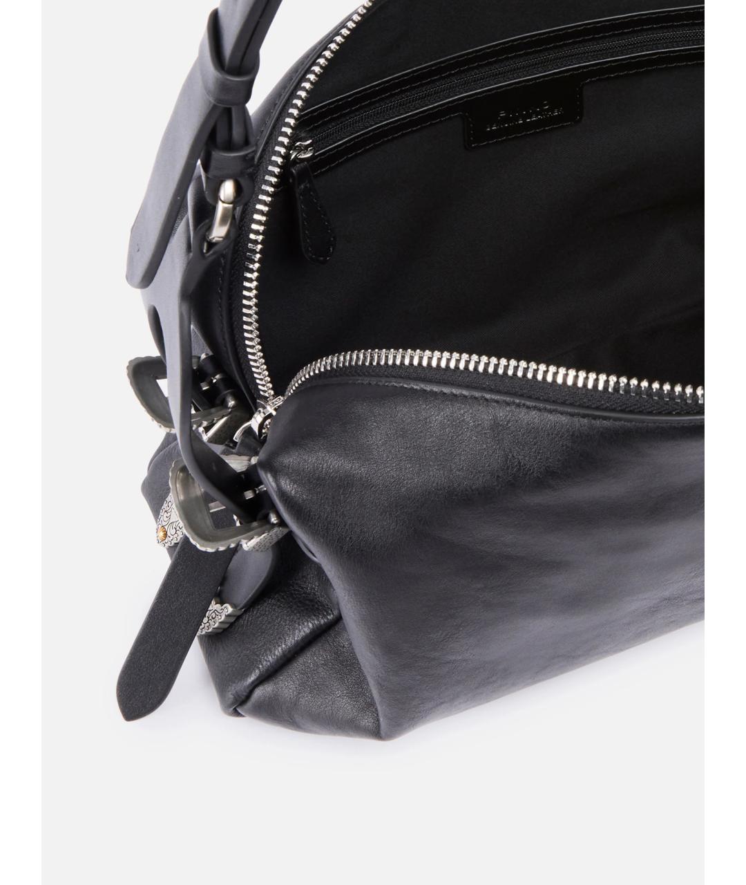 PINKO Черная кожаная сумка через плечо, фото 4