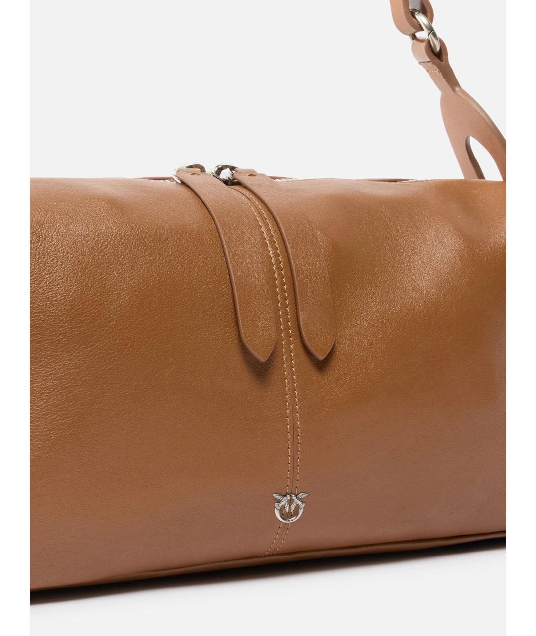 PINKO Бежевая кожаная сумка через плечо, фото 2