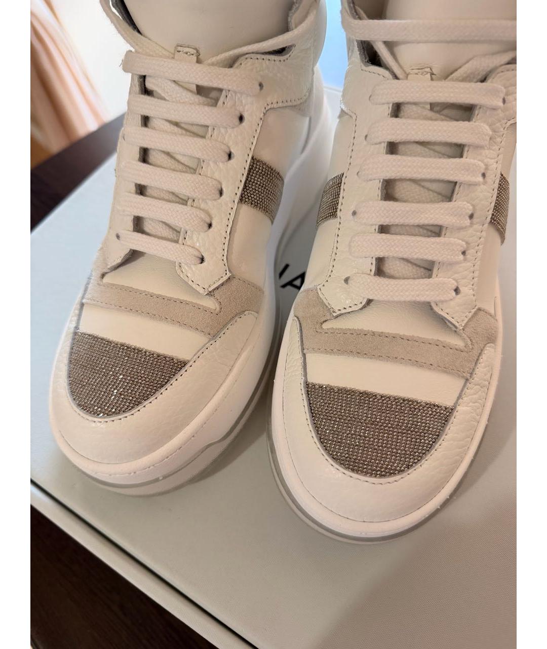 FABIANA FILIPPI Белые кожаные кеды, фото 2