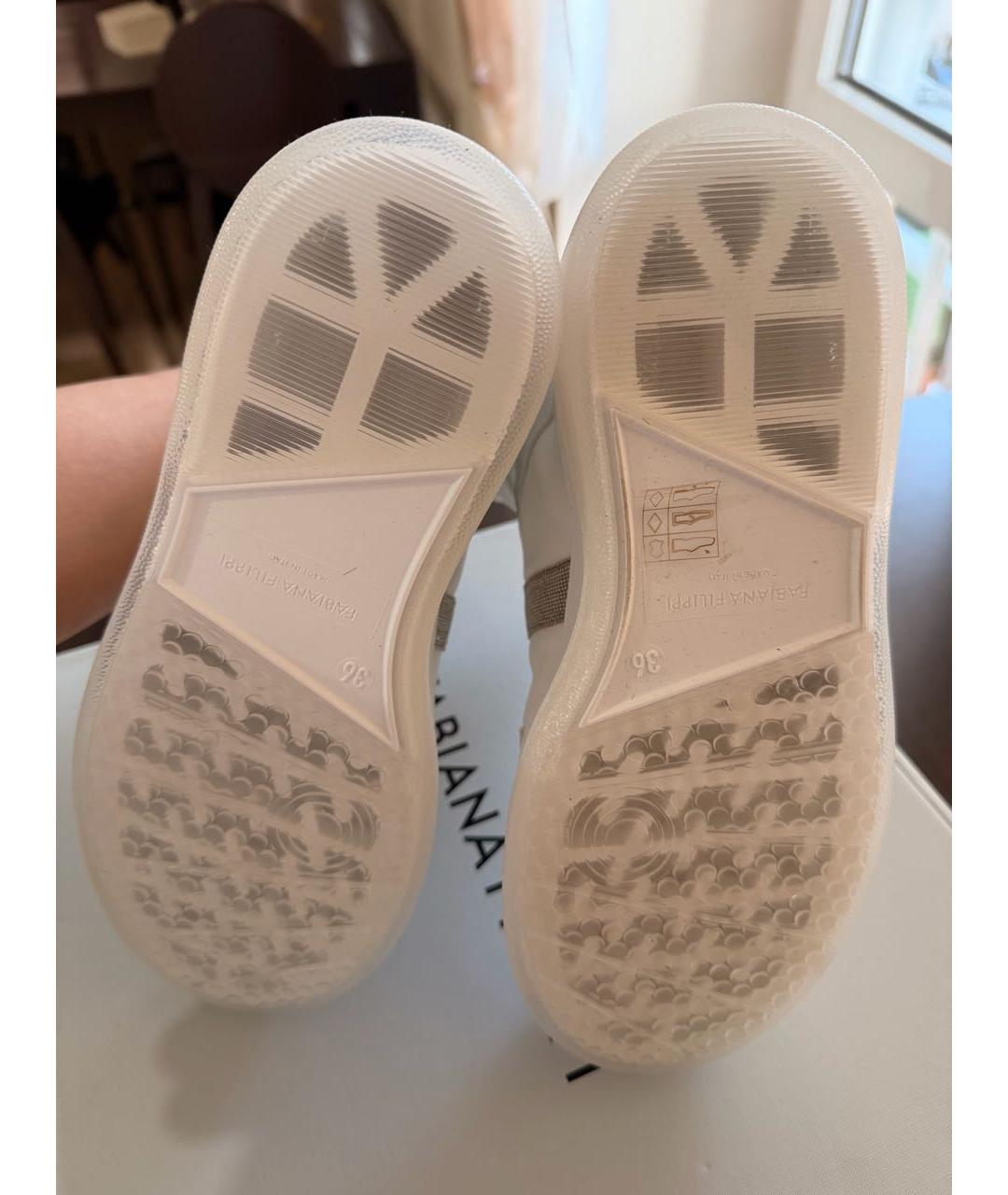 FABIANA FILIPPI Белые кожаные кеды, фото 4