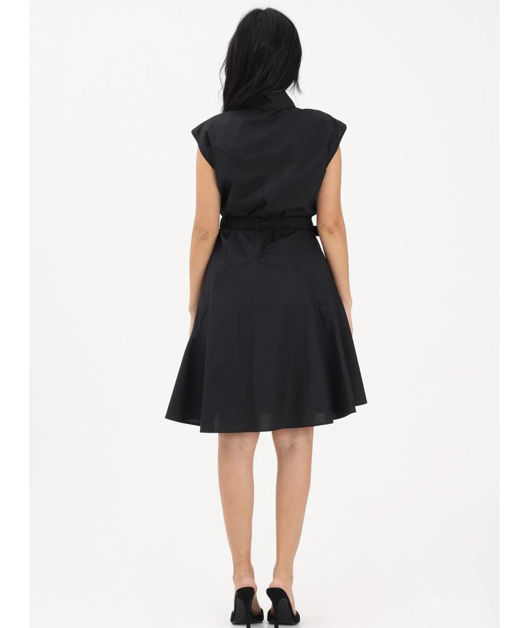 PINKO Черное хлопковое повседневное платье, фото 4