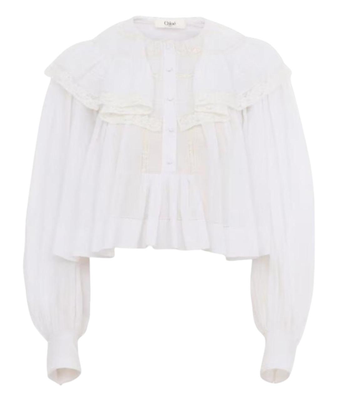 CHLOE Белая хлопковая блузы, фото 1