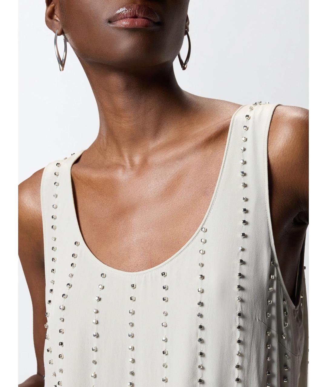 PINKO Серая вискозная майка, фото 5