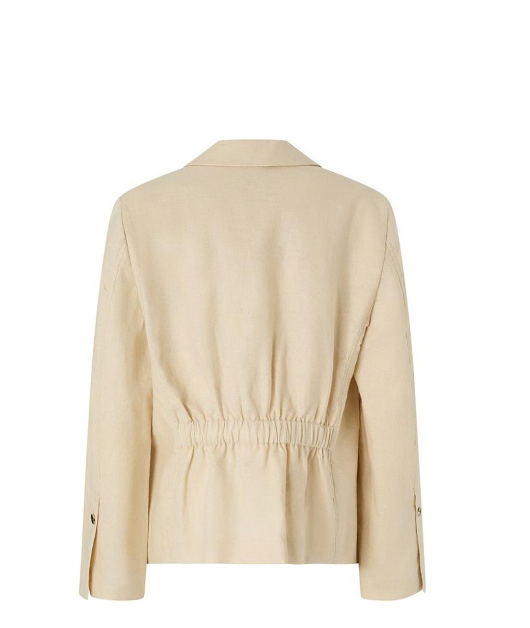PINKO Бежевый льняной жакет/пиджак, фото 2