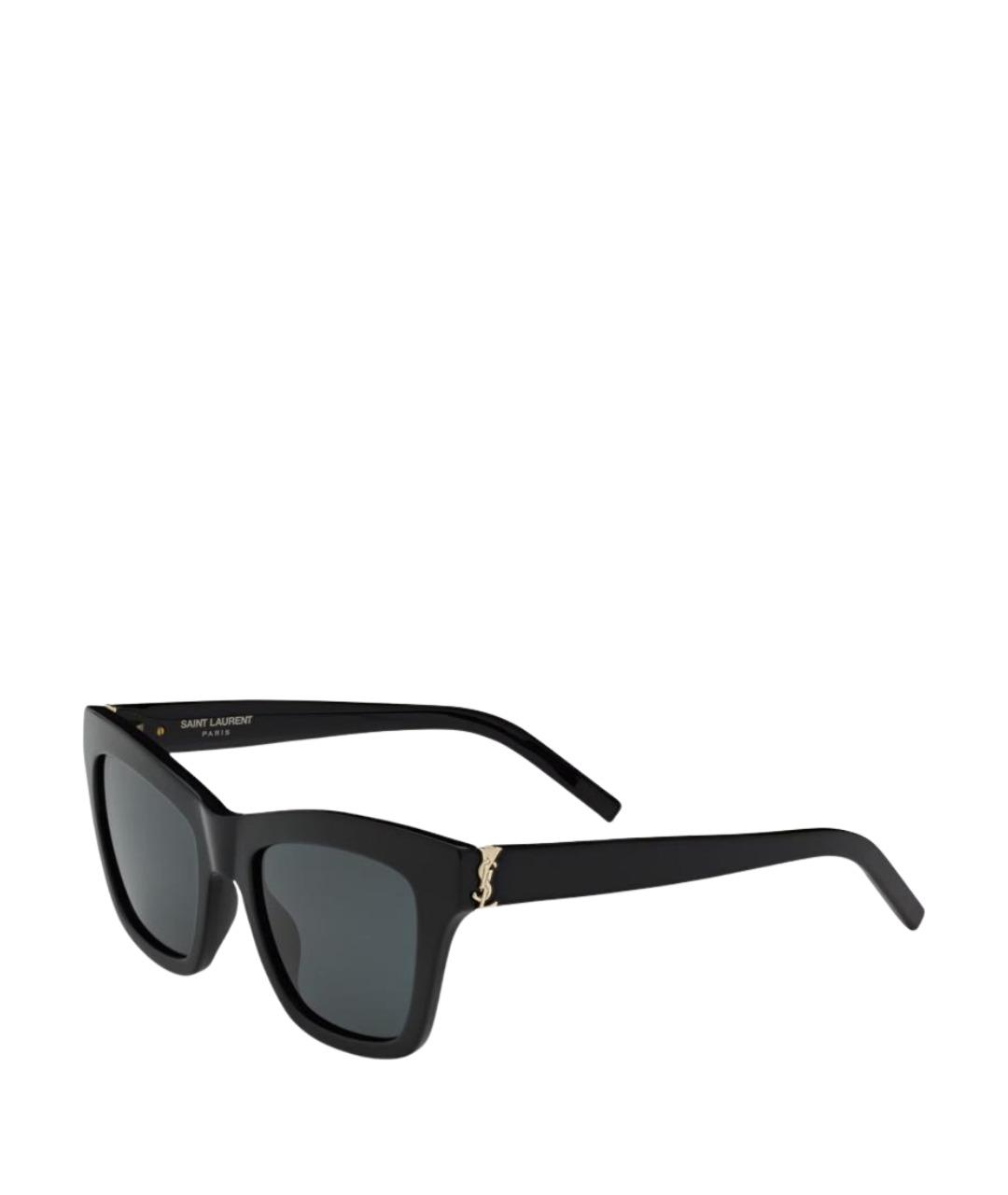 SAINT LAURENT Черные пластиковые солнцезащитные очки, фото 1
