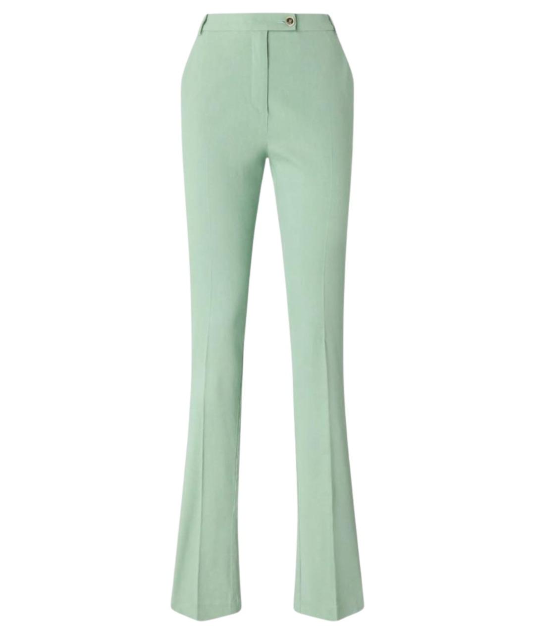 PINKO Зеленые льняные брюки узкие, фото 1