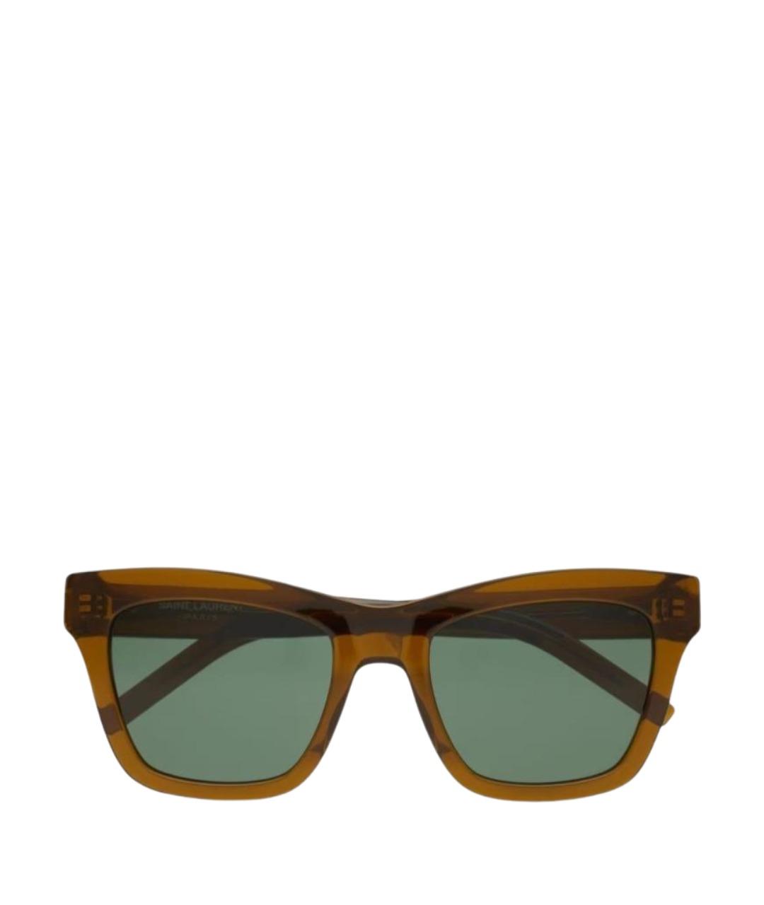 SAINT LAURENT Коричневые солнцезащитные очки, фото 1