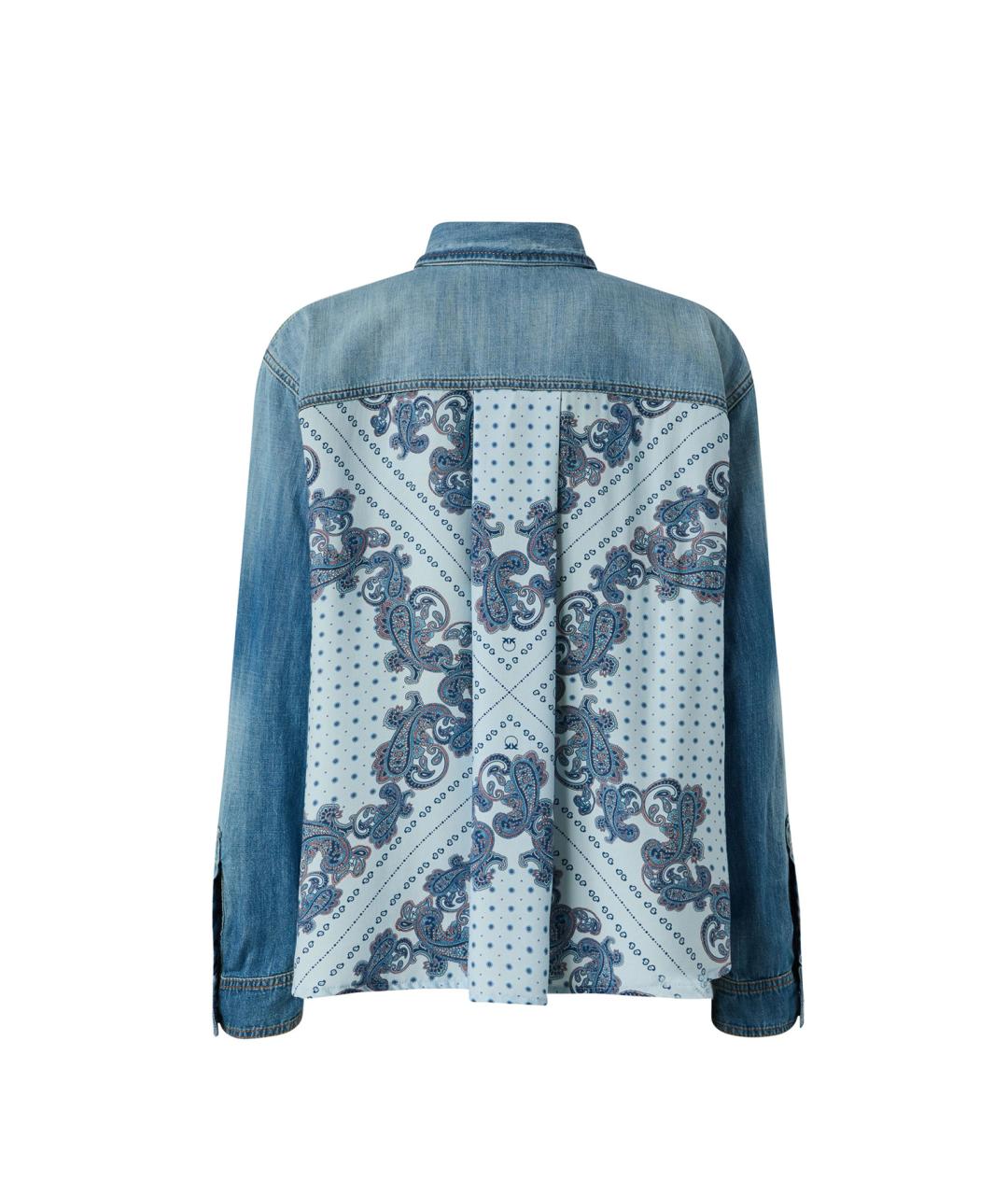 PINKO Синяя хлопковая рубашка, фото 2